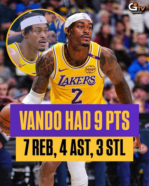 A fully healthy Jarred Vanderbilt is a true difference maker! The former G Leaguer dropped 9 PTS, 7 REB, 4 AST, and 3 STL tonight vs. the Warriors. What type of impact will he have this season? 🔋 @jvando_