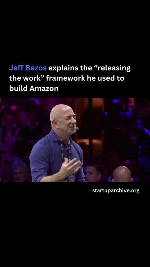 In the early days of Amazon, Jeff Bezos had too many ideas.

Then Jeff Wilke, a new Amazon executive at the time, told his boss, “Jeff, you have enough ideas to destroy Amazon.”

“This was just a shocking idea for me,” Bezos recalls. “As a founder, I had the great luxury of always being able to hire my tutors. I would hire these experienced, senior executives . . . And I would listen to them and they would teach me.”

When Bezos asked Wilke what he meant by this, Wilke responded, “You have to release the work at the right rate so that the organization can accept it.”

Bezos reflects on this point:

“Every time I released an idea, I was creating a backlog of work in process. And because it was just stacking up, it was adding no value. In fact, it was creating distraction . . . This sounds so obvious, but it was not obvious to me at the time. And this was a profound insight for me. So I started prioritizing the ideas better, keeping lists of them, and keeping ideas to myself until the organization was ready for the ideas.”

He continues:

“I also started figuring out how to build an organization that can be ready for more ideas. That’s about having the right senior team and leadership and giving those people the executive bandwidth so they could do more ideas per unit of time. And that is what we built. We built a company that’s very good at inventing and doing more than one thing at a time. And as the company gets bigger, you do want to be able to do more than one thing at a time. But that idea of ‘releasing the work’ was very profound for me. It made us operationally more effective while still being inventive.”

Video source: @reuters (2025)

---

Want even more startup insights from the world's best founders?

Join the 11,000+ founders who read the free newsletter at startuparchive.org