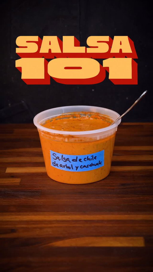 This one is a banger! Personally I love it on a taco de pollo al carbon but it goes on anything. 🔥 drop a comment and I’ll send you the recipe. #salsa101