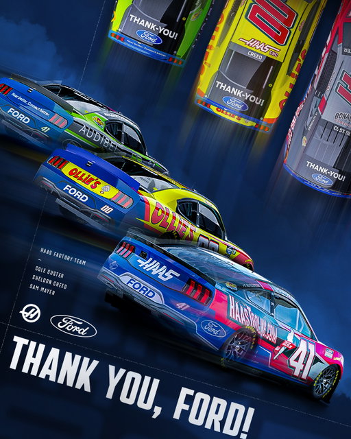This weekend at Las Vegas, we thank @fordracing for its partnership. Their support allowed us to establish HFT and we remain dedicated to delivering results for them in Cup and Xfinity through the season finale in Phoenix. 

#NASCAR
