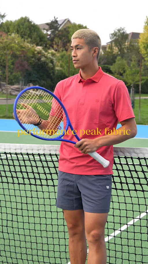 Tennis in style 🎾

Loving the challengers technical polo in this rich red, it feels super light, does not stick to the body when sweating and fits true to size. The smart collar detail tops it off, makes it look sharp while still being perfect for hitting the court.

#wilson 
#tennis