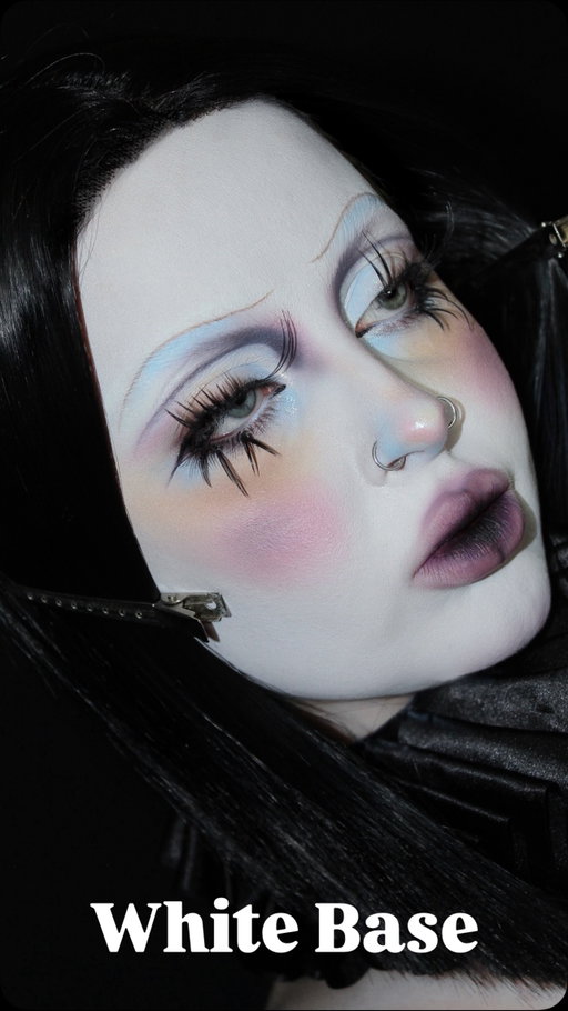 White base tutorial for #TakiTober day 6 .˚⊹.🤍₊˚𖦹⋆ filmed a few years back but reposting because this is still how I do my white base and it comes out perfect every single time ~ not spons just love @mehronmakeup products & use them all throughout October 👻🖤
_____________
Product Details:
@mehronmakeup Cream Blend Stick “White”
@mehronmakeup Setting Powder “Ultra White”
@mehronmakeup Large Powder Puff 
@realtechniques Classic Orange Sponge 

#whitebase #whitebasetutorial #whitehalloweenmakeup #clownwhite #mehronmakeup