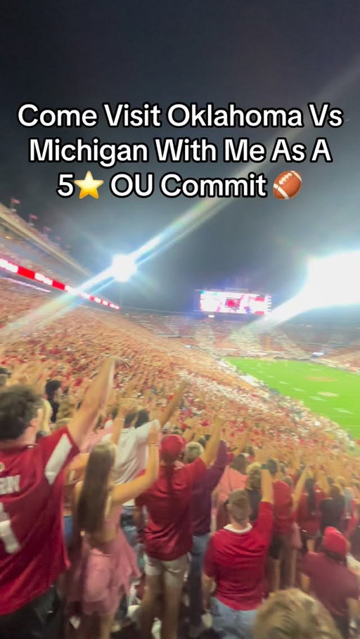 Come Visit Oklahoma Vs Michigan With Me As a 5 ⭐️ Oklahoma Commit 🏈!!!! #jakekreulclassic #d1 #highschoolfootball #dlathlete #floridafootball #oufootball