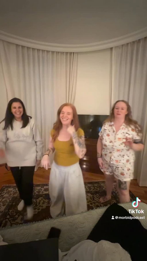 Morbid Sleepover TikTok dance vibes after an incredible day with @siriusxm @siriusxmpodcasts