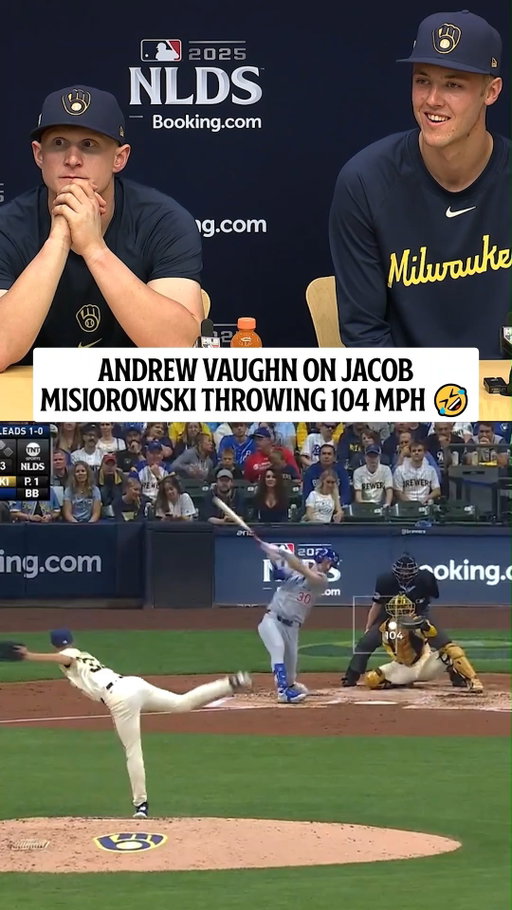 Andrew Vaughn knew Jacob Misiorowski was about to let it eat 🔥