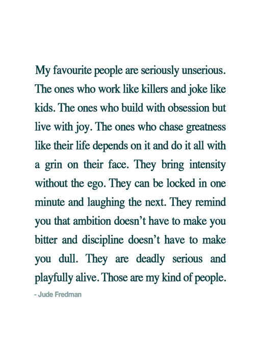 My kind of people.