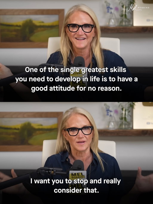 You want to know one of the most powerful skills you can learn?

Being in a good mood - for no reason at all.

Most of us have trained our brains to expect the worst.
To wake up stressed.
To slip into a bad mood before we’ve even had coffee.

But here’s the thing… You can flip that.

You can teach yourself to wake up optimistic, confident, and ready for the day…

Not because everything’s perfect, but because you’ve built the habit of expecting good things.

And when you expect good things, you start to see them everywhere.

In this episode of @themelrobbinspodcast, I’m teaching you the simple, science-backed affirmations that will rewire your mind and start your day in a powerful, positive state.

Listen now! 🎧 “8 Things To Tell Yourself Every Morning.”