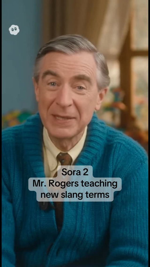 OpenAIs Sora 2 helping Mr. Roger’s tell people about new words. 

The Sora 2 app is a wild place.
#sora2 #sora