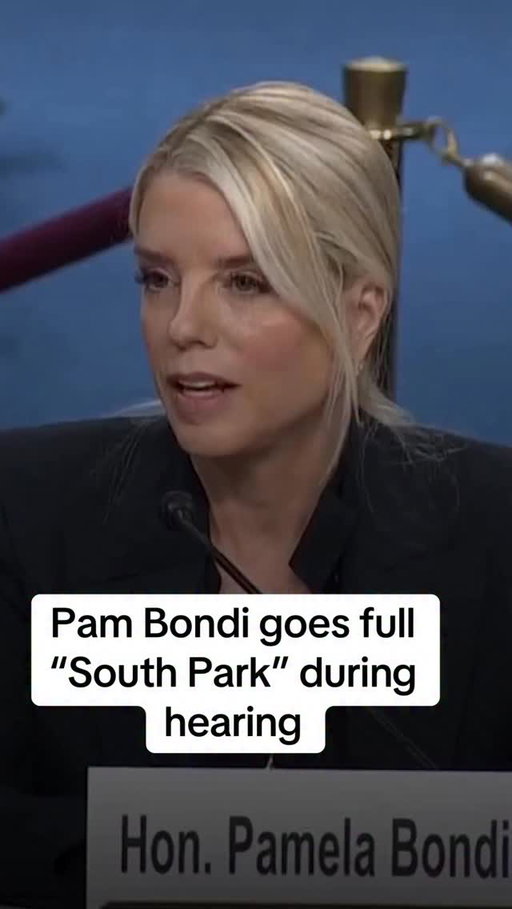 Attorney General Pam Bondi unloaded on Democratic Sen. Richard Blumenthal — and openly insulted him — during a judiciary committee hearing.

Her meltdown had echoes of the infamous “respect my authority!” South Park catchphrase uttered by Eric Cartman.