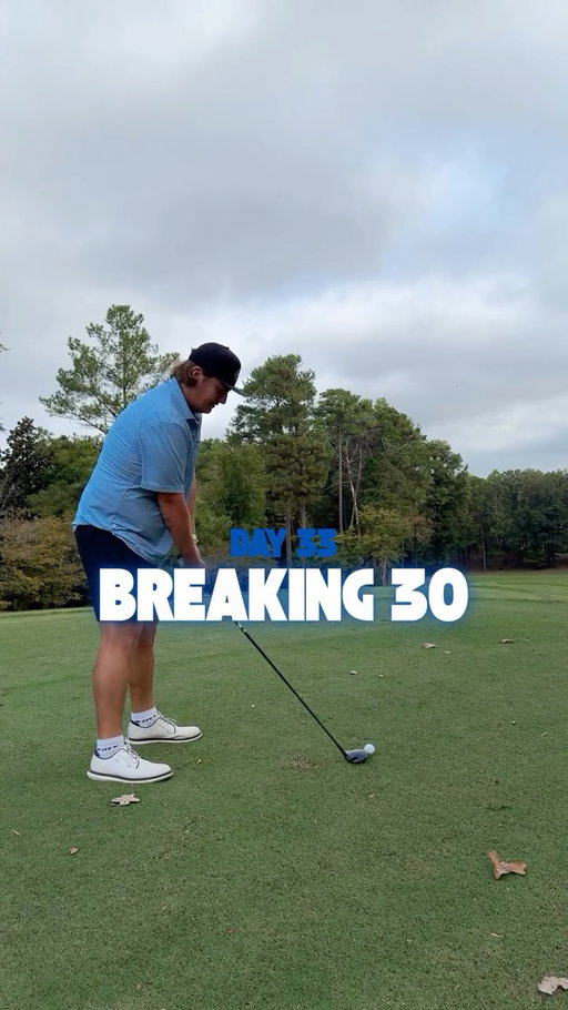 Day 33! Let me know in the comments if you like the micd up version better ⛳️ #jakedezgolf #golf #golfswing #breaking30 #golfcontent #golftips