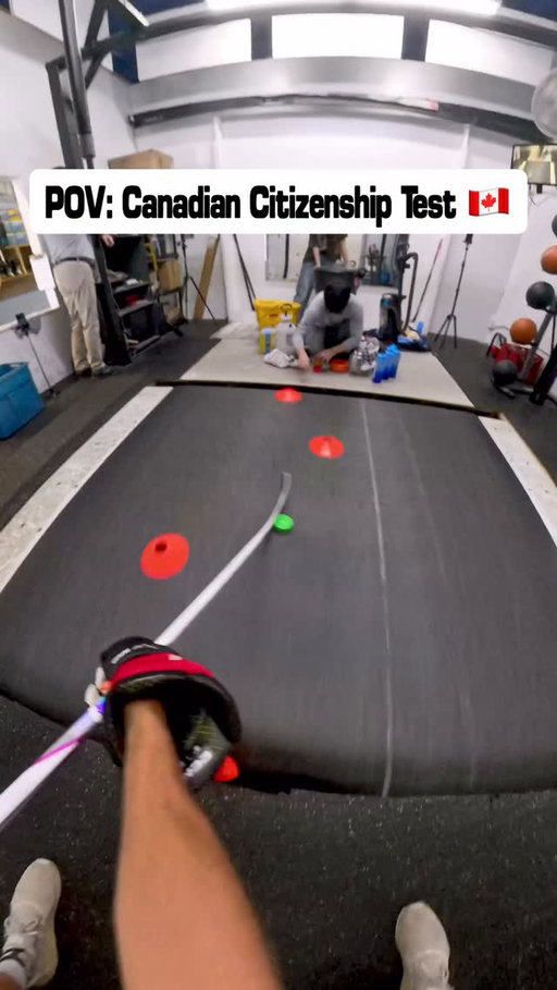 POV: Canadian Citizenship Test 🇨🇦 at @prostrideskatinglabtoronto #hockey #pavelbarber #canada #canadian #nhl