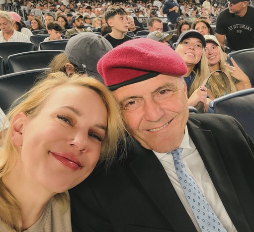 Enjoying the Yankee game with my wife Nancy @NancySliwaEsq! Go Yankees!