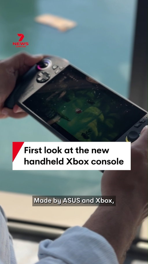 Australian gamers have had their first look at the new portable ROG Xbox Ally. Xbox is releasing its first-ever handheld console years after its competitors, Nintendo and PlayStation. #xbox #rogxboxally #gamer #gaming #console
