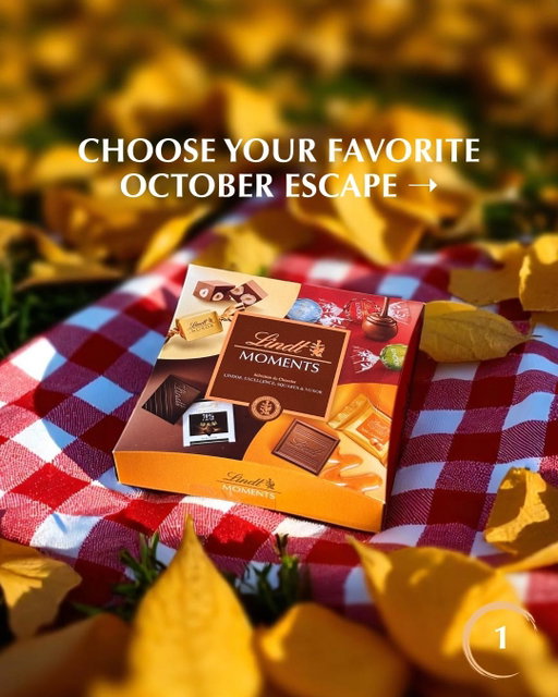 🍂 Hello, October! Ready to find your perfect escape this month? Whether it’s cozy self-care, a picnic at the park, or a game-night with friends - Lindt has your back. ⁣
⁣
Discover our new Lindt Moments to make every escape even sweeter 🍫💛⁣
⁣
What's your ultimate October getaway? Share your favorite escape by taking our quick survey in our story ✨⁣
⁣
#OctoberEscape #LindtTruffles #FindYourMoment #CozyVibes #ChocolateMood⁣