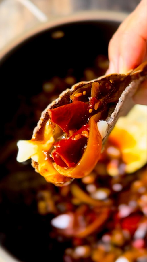 In honor of Hispanic Heritage Month, I’ve teamed up HexClad USA 🇺🇸 and HexClad México 🇲🇽 to bring  you this delicious CHILES CAPONES from Michoacán, a dish that celebrates the flavors and traditions that make our culture so special 🙌🏻 

Los tradicionales van solo con chile pasilla/negro pero yo combine pasillla con ancho y quedan BUENERRIMOS! Llevan queso fresco también pero como los hice en quesadillas ya no les puse pero tú puedes agregárselos 

INGREDIENTES 
200g chile pasilla (negro) o puedes usar 100g negro y 100g ancho como yo 
1/2L agua 
1 cebolla blanca grande 
3-5 dientes de ajo 
400g tomate verde 
Sal y pimienta 
1 cono de piloncillo 
200g queso fresco 

PROCEDIMIENTO 
1. Corta con tijeras tus chiles, si no quieres tan picosos quítales las venas y semillas, hiérvelos en agua en tu olla @hexclad hasta que se hidraten y reserva 

2. En otra olla @hexclad_mexico sofríe la cebolla en plumas y el ajo picado hasta que doren, después agrega el tomate verde picado 

3. Cuando el tomate cambie de color agrega los chiles reservados, un poquito del@agua de los chiles, condimenté con sal y pimienta y por último, ralla un conito de piloncillo, para coronar añade queso fresco desmoronado y listo! 

Simplemente deliciosos! 

Tschüss, Merry 🌶️ 

………………………………………………………………….

INGREDIENTS
200g pasilla (black) chile, or you can use 100g chile negro  and 100g chile ancho like I did.
1/2L water
1 large white onion
3-5 garlic cloves
400g green tomato
Salt and pepper
1 cone of piloncillo
200g fresh cheese

PROCEDURE
1. Cut your chiles with scissors. If you don’t want them too spicy, remove the veins and seeds. Boil them in water until hydrated and set aside.

2. In another pot, sauté the chopped onion and garlic until golden brown, then add the chopped green tomato.

3. When the tomato changes color, add the reserved chiles, a little of the chile water, season with salt and pepper, and finally, grate a cone of piloncillo. Piloncillo, top with crumbled fresh cheese and that’s it!

#hexclad #chile #spicy #receta #recipeoftheday #recetasfaciles #recipe #casero #sharefood #homemade #merrycooking #mexicanfood @hexclad_mexico @hexclad