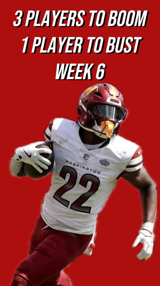 Players to BOOM and BUST in week 6 #fantasyfootball #nflfootball #fantasyfootballadvice #nflfantasy #raiderswalterpicks #fantasyfootballtips #nflfantasyfootball #startsit