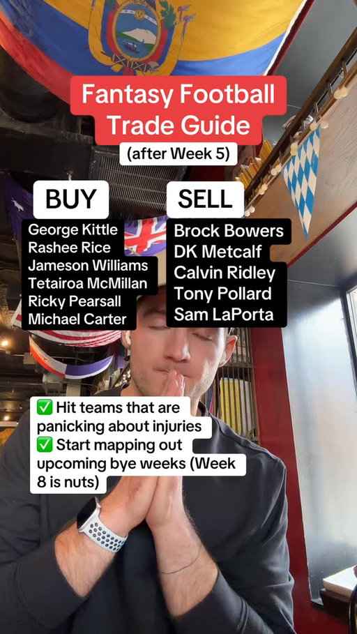 Huge week for trades! What is your biggest need?? #fantasyfootballtips #fantasyfootballtrade #fantaayfootballadvice