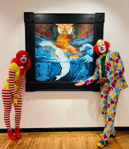 This weekend at @archenemyarts, as part of the Philadelphia Open Studio Tours, is an opportunity to see the original artwork for Hushed and Grim on view for the first time since its creation in 2021. These images grew out of years of shared conversations, music and trust, and it means a lot to finally show them in this setting.

Leviathan is also there on semi-permanent display, so come by, say hi and spend some time with the works. It’s been a long road bringing all these pieces together and it is exciting to finally share them in person.

Arch Enemy Arts Gallery, 109 Arch St., Philadelphia
October 11 and 12, 12-6pm

@creamale @calinabeana @mastodonrocks 

#mastodon #philadelphiaopenstudiotours #painting #leviathan #hushedandgrimalbum #albumart #openstudio #oilpainting
