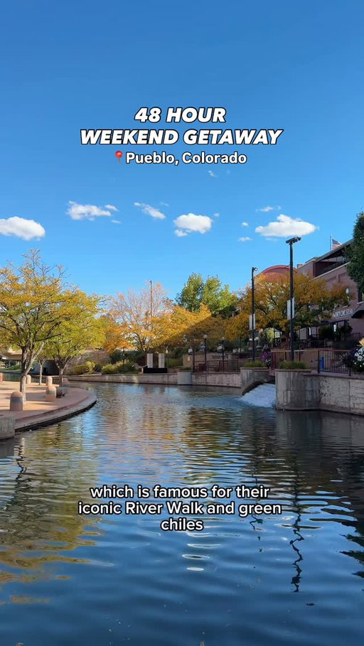 48 HOUR WEEKEND GETAWAY to Pueblo, Colorado!🏔️ @visitcolorado 

once an area for Gold Mining and known as the Steel City, it is now an artsy hub with vibrant Hispanic culture!

✈️fly into Colorado Springs

DAY 1:

Solar Roast Coffee @solarroast 
Musso Chile Farms @mussofarms 
Sonoras Meat Market & Tacos @sonorasmeatmarket 
Riverwalk @puebloriverwalk 
Station Hotel @station.hotel 
Brues Alehouse: try the Slopper! @bruesalehousebrewingco 
Neon Alley 

DAY 2:

3 Birds Coffee @3birdscc 
Union Avenue Shops 
Levee Mural & Trail
Forchetta di Massi
Bite Me Cake Company @biteme.cakeco 
Walters Brewery @waltersbrewery 
Pueblo History Museum 

#visitcolorado #hispanicheritagemonth #latinfood #usatravel #usatrip #travelusa #westcoast #foodiesofinsta