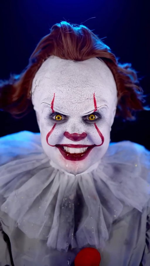 HIYA GEORGIE 🎈 

AHHHH my first Pennywise makeup!!! I’ve done girly pennywise’s before but never him himself 🤡

I loveeee how this turned out, he was so fun to play as well 🫶🏻

Using the @mehronmakeup cream paint sticks and paradise AQ palette 🎨
.
.
.
#sfxmakeup #makeupartist #creativemakeup #clownmakeup #pennywise #halloween #cosplay #viral #trendingreels
