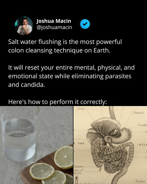 Have you ever done a salt water flush? Here’s my protocol. 

#detoxdudes #detox #toxins #heavymetaldetox #parasites #parasitecleanse #biohacking #healingjourney #healing #mentalhealth #guthealth  #saltwaterflush #coloncleanse