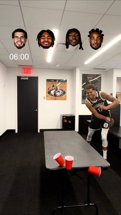 seeing who can knock down the cups the fastest…🏓