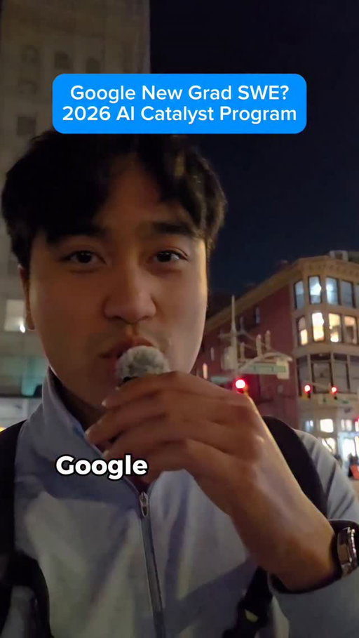 Google New Grad SWE AI Catalyst Program?! 🚨 This might be a new direct consideration program that you haven't heard about yet. Let me know if you got this email (or didn't). I'll be posting more updates for my followers ASAP as we get them from our community.

UPDATE: In the rare chance this app requires an essay, go to my IG link in bio, click the Resume Notion, and scroll down to see example essays and rubrics.

#jobs #compsci #intern #techtok #corporate #bigtech #faang
