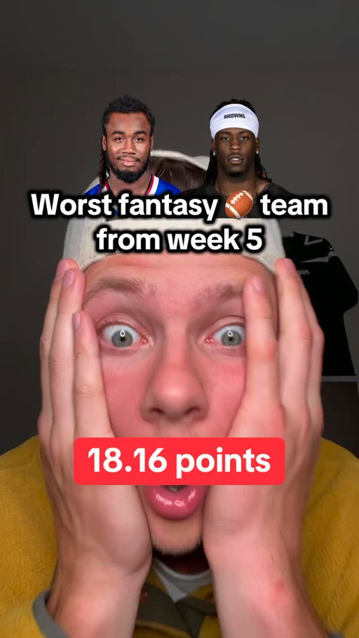The worst possible fantasy football team from week 5 ❌🏈 #fantasyfootball #nflfantasy