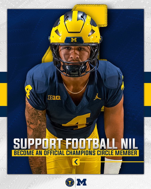 Join The Team〽️ Become an Official Champions Circle® Member and support Michigan Football NIL. 

Your membership directly fuels on-field success by creating NIL opportunities for student-athletes. Swipe ⬅️ to see membership perks!

Join by using the Linktree in our bio.