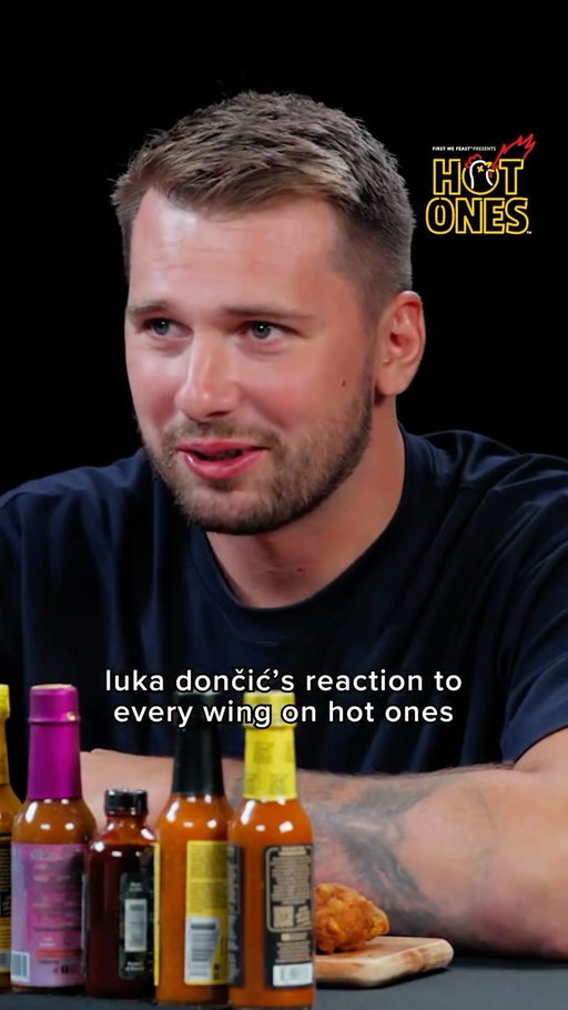 @lukadoncic’s reaction to every wing on #hotones 🏀🥵