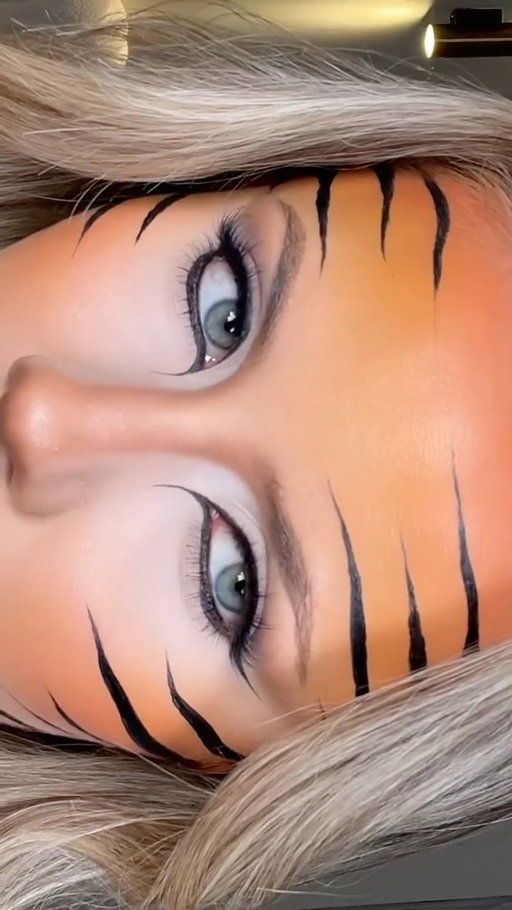 rawrrrr 🐅🐾 tiger makeup for halloween !! #halloween #halloweenmakeup #makeup