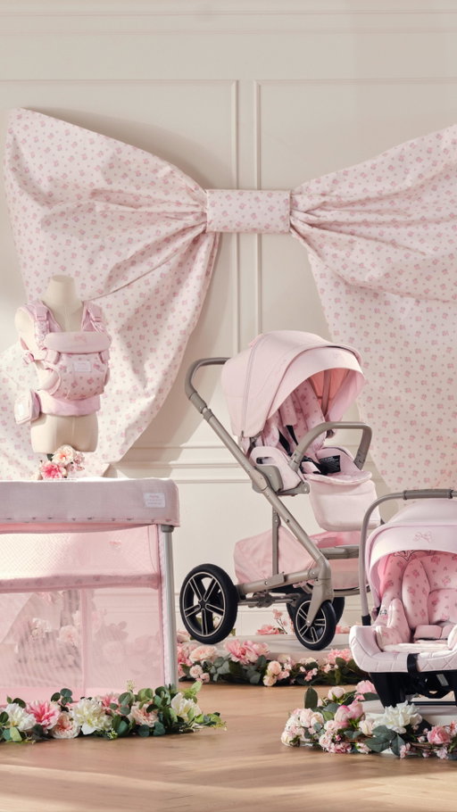 The dreamiest @loveshackfancy x @nuna_usa x @potterybarnkids baby gear collection has finally bloomed 💐 🥰 Be the first to shop! #lovemypbk