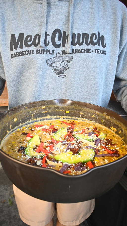 Making some Mexican Street Corn White Chicken Chili in a @yeti ranch pan in my outdoor kitchen today. Man, this stuff smells good!!

As always, you can get our Meat Church swag, recipes and the freshest seasoning in the world at meatchurch.com (link in bio). 

#MeatChurch #TexasBBQ #YETI #Chili