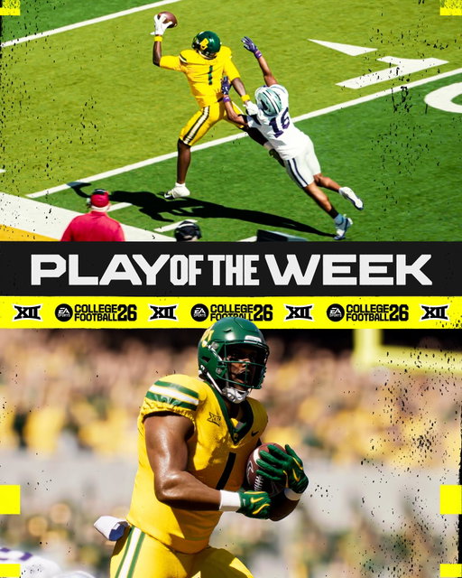 Video game stuff in Waco 😤🎮

#CFB26 Play of The Week belongs to @trigg.3 @sawyerrobertson_ and The Bears!