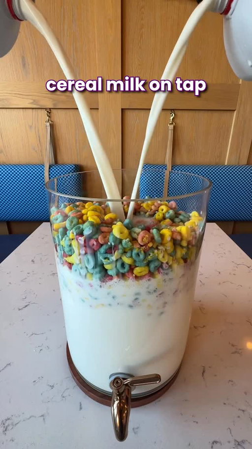 High protein cereal milk on tap at the Breakfast Club.  What else would you expect? 🥣🥛 #magicspooncereal #magicspoon #cerealmilk #protein #highprotein
