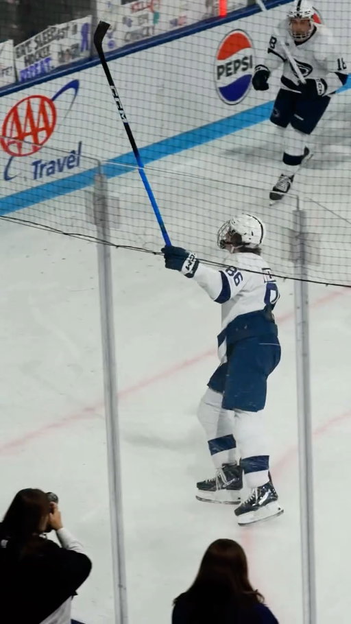 Record night for JJ Wiebusch 🔥

He became the first @pennstatemhky player to score 4 goals in a game — all in under 23 minutes 🤯