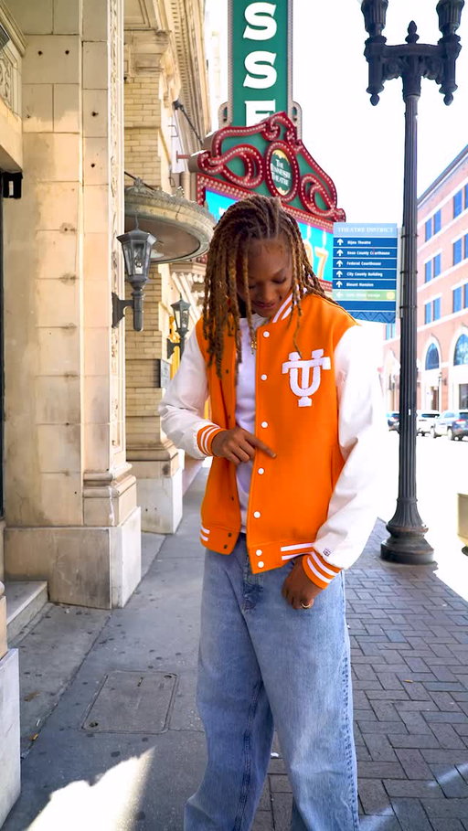 @homefieldapparel new Tennessee Varsity Jacket came at the perfect time - shop the link in my bio to grab yours today #homefieldpartner
