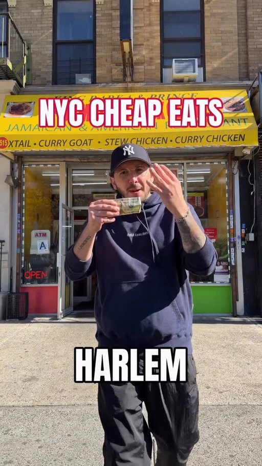 NYC Cheap Eats• Harlem 

⚡️What eateries in Harlem should we hit up next!?

#cheapeats #nyceats #nycfood #food #harlem #soulfood #jamicanfood #pizza #choppedcheese #nyc  #nyceeeeeats