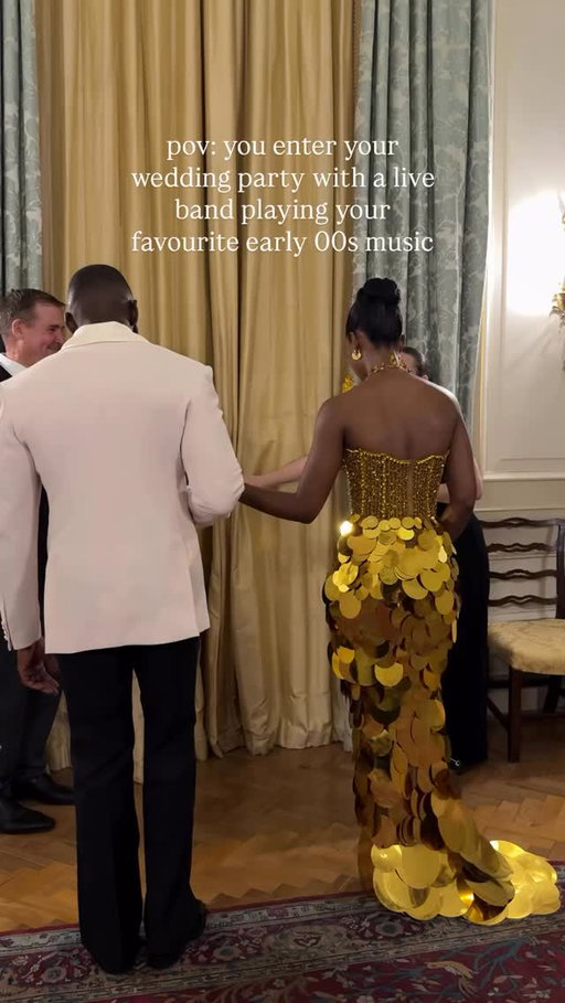 Nothing says newlywed energy like your favorite throwbacks and a little sparkle 🥂

Bride: @bryanne.heckman
Dress: @kai.shika
Planner: @itsbyami

#weddinginspo #bridetobe #newbride #weddingbts #weddingmusic
