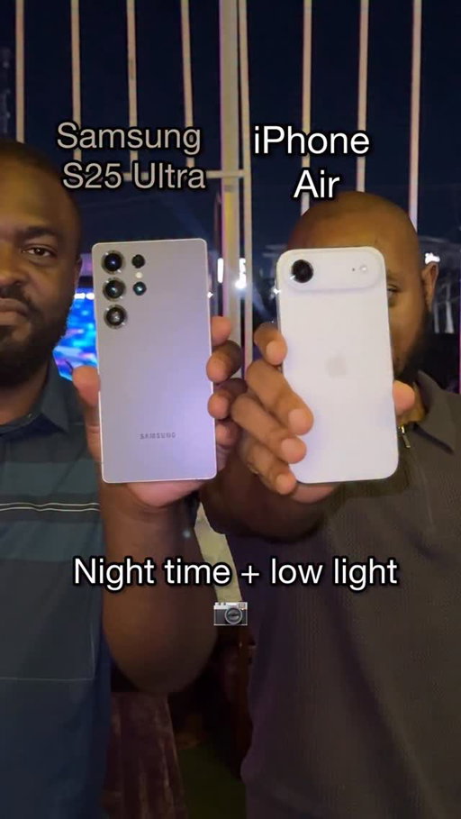 Who won this round?🤭

Selfie video camera comparison between the iPhone Air aka iPhone 17 Air and Samsung S25 Ultra shooting in 4K @ 60FPS #iPhoneAir #iPhone17Air #SamsungS25Ultra