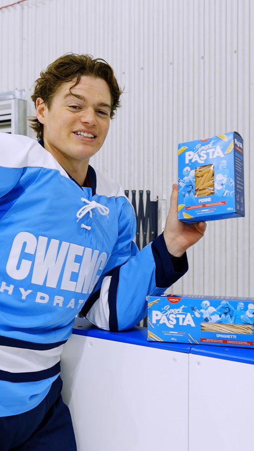 Does @colecaufield know how to make pasta? 🍝👀

We had to give him a shot at redemption 😅🔥

📍Grab yours today at @shopsante, @hockeymonkey @sportsrousseau