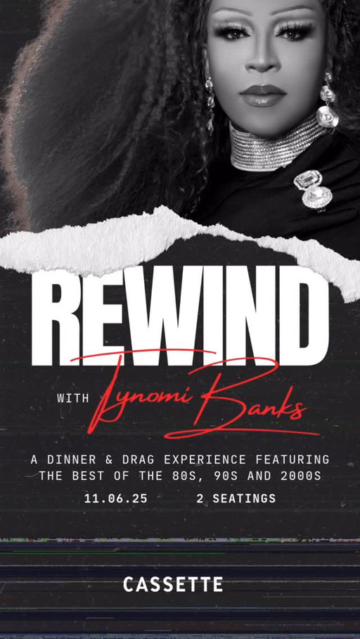 Better be ready... 😎
Throwback beats, dinner, and drag with @tynomibanks at Cassette.

Tickets available via the link in bio.