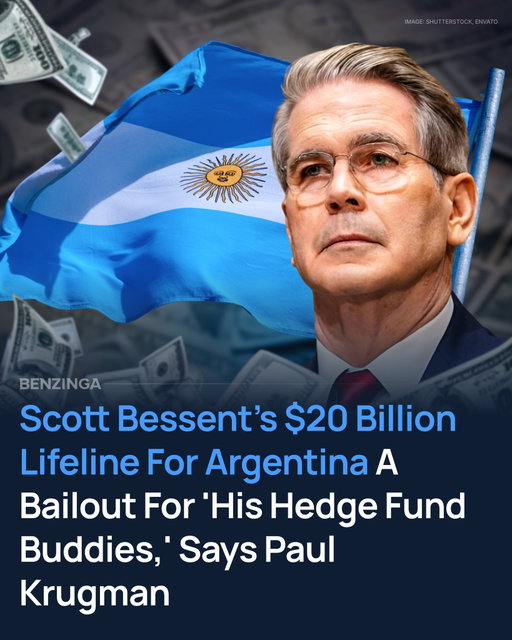 Paul Krugman is criticizing U.S. Treasury Secretary Scott Bessent over a $20 billion American aid package to Argentina, calling it a bailout for hedge funds rather than a move that serves U.S. interests.

In his latest newsletter, the Nobel Prize-winning economist said the Trump administration seems more interested in rescuing “Argentina’s version of Elon Musk,” President Javier Milei, than providing humanitarian aid. Krugman accused Bessent of using taxpayer money to protect investors, including billionaire Rob Citrone, a longtime ally who reportedly holds major stakes in Argentine assets.

He cited research suggesting the aid is artificially supporting Argentina’s peso, allowing hedge funds to unload holdings at inflated prices before another collapse. Krugman argued that there’s “no plausible scenario” in which the bailout saves Milei’s economic strategy, calling Bessent’s rationale “a hefty dose of conspiracy theory.”

Criticism of the deal is spreading beyond economists. Sen. Chuck Grassley said U.S. farmers are “very upset” that Argentina continues to sell soybeans to China despite receiving American financial support. Sen. Elizabeth Warren also condemned the move, arguing the funds should have gone toward helping Americans afford health care.

Krugman concluded that the $20 billion rescue is less about stabilizing Argentina and more about shielding Bessent’s hedge fund allies.

Unlock our premium newsletters for free - just DM or comment the word “news.”