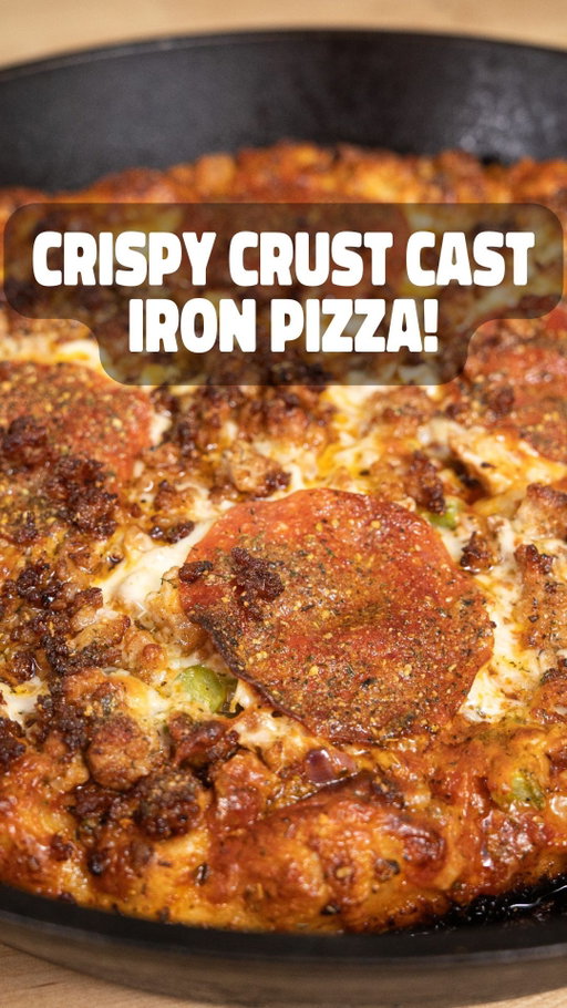 You'll never make pizza any other way after seeing this Crispy Crust Cast Iron Pizza! Find the recipe down below! 🤤🍕🔥

Ingredients:
- Pizza Dough
- Italian Sausage
- Pepperoni
- Red Onion
- Green Bell Pepper
- Pizza Sauce
- Mozzarella
- Olive Oil
- Flour
- Dan-O’s Butter Dust, Ranch Cheesoning, and Italian-O.

How to make it:
- Preheat oven to 400°F.
- Brown sausage; set aside.
- Oil a cast iron skillet, sprinkle Butter Dust and Ranch Cheesoning.
- Stretch dough and press into pan.
- Add sauce and Italian-O.
- Layer sausage, veggies, mozzarella, and pepperoni.
- Dust with more Ranch Cheesoning.
- Heat on stovetop for 3 minutes to crisp the bottom.
- Bake 20 minutes until golden and bubbly.
- Cool, slice, and enjoy that crispy crackle.