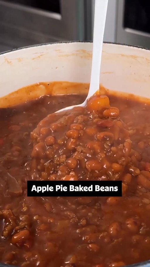 PSA: Apple Pie Filling is going in your baked beans! 🍏 📣

Apple Pie Baked Beans weren’t on our 2025 bingo card, but we’re very glad we gave ‘em a try! Have YOU ever tried these before? Let us know in the comments! ⬇️

Ingredients:
1 pound bulk hot sausage
1 onion, finely chopped
1 red bell pepper, finely chopped
1/2 teaspoon kosher salt
2 (28 ounce) cans baked beans, partially drained
1 (21 ounce) can apple pie filling
1 cup barbecue sauce
1 tablespoon yellow mustard
1 tablespoon Worcestershire sauce
1 teaspoon hot sauce, or to taste
2 teaspoons barbecue rub seasoning

Directions:
Heat a Dutch oven over medium-high heat and add sausage. Cook, crumbling with a spoon until browned and fat has rendered out.

Add onion, bell pepper, and salt to the sausage and cook, stirring frequently, until vegetables have softened.

Add baked beans, apple pie filling, barbecue sauce, yellow mustard Worcestershire, hot sauce, and barbecue rub seasoning, and stir to combine. Use a spoon to break up the apple pieces a bit.  Bring mixture to a simmer, reduce heat to medium-low, and cook 1 hour, stirring occasionally.

🧑‍🍳: @nicolemcmom 

#beans #bakedbeans #applepie #applepiebakedbeans #applebakedbeans