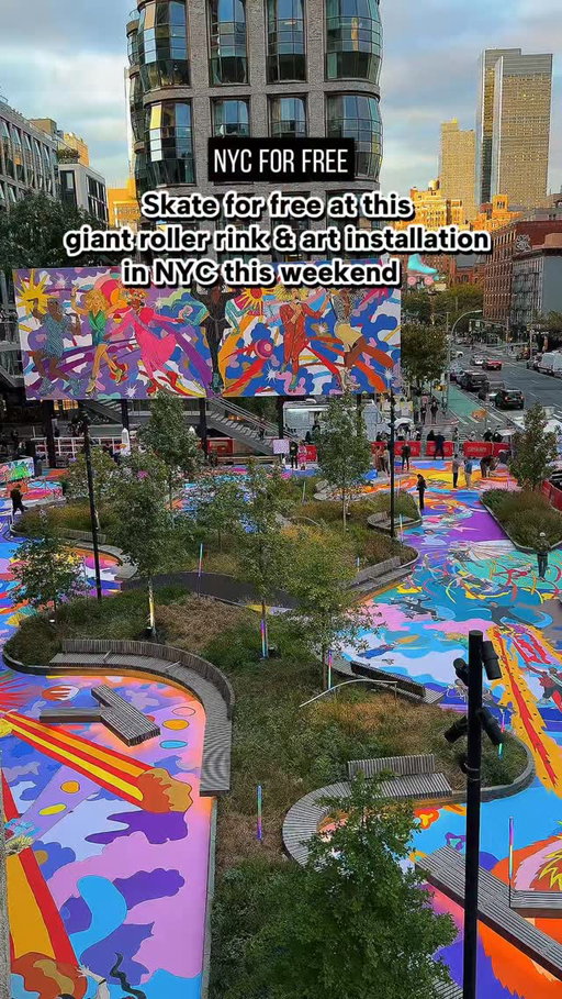 Skate for free at this giant roller rink & art installation in NYC this weekend 🛼

@faenanewyork @faenaart debuted Amaze, Vogue, Ascend, Flourish: a vibrant, immersive roller rink art installation.

This two-day cultural celebration October 11-12 will be free and open to the public, featuring complimentary skate rentals, live performances, daily DJ sets, and culinary pop-ups, creating an unforgettable open-air experience in the heart of Chelsea.

Created by acclaimed artist collective assume vivid astro focus (avaf), and more than just a place to skate, Amaze, Vogue, Ascend, Flourish draws on New York City’s ever-evolving creative spirit, celebrating the artists, dancers, designers, and dreamers who have long defined the soul of Chelsea and the city as a whole.

FYI: There is an Eventbrite to RSVP (linked in bio) but the team said you can just show up!

📍 FAENA NEW YORK
18th Street Plaza on 10th Avenue
🗓️ October Saturday 11th and Sunday 12th 
⏰ 1:00PM - 8:00PM

@chasesapphire cardholders can enter an hour early and with a priority line, and get a complimentary gift while supplies last!

#nycforfree #faena