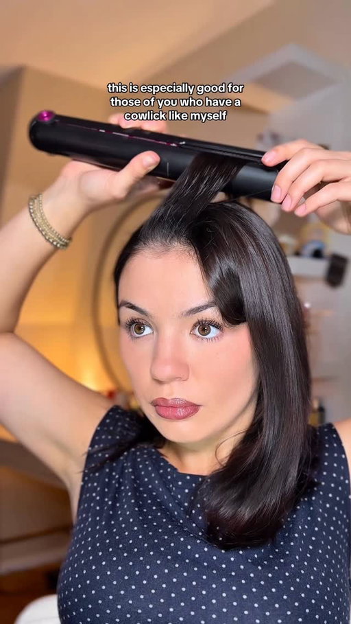 someone said they tried this and ended up looking like a founding father. I’m here to tell you: brush it out with a round brush while twisting it as you run in through your bangs. game changer! 

#hairtutorial #bangstutorial