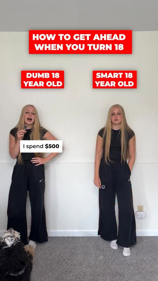 Smart vs. Dumb 18 Year Old 🧠

Follow Ava Your Business and Investing Bestie ✅