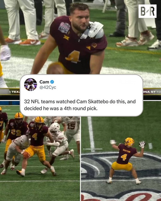 Cam Skattebo didn’t get drafted until the fourth round... 🥴

His last college game vs. Texas: 1 PASS TD, 2 RUSH TD, 284 TOTAL YDS 😳🔥

Steal of the draft so far? 🤔