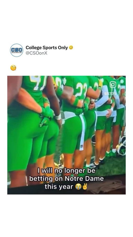 NEVER putting coin on Notre Dame again 💀

(via @collegesportsonly)